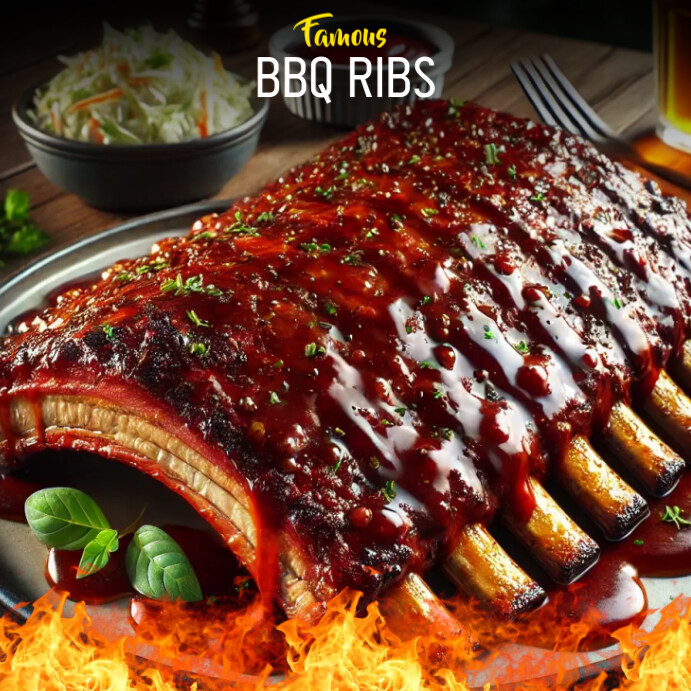 Copy of BBQ Ribs - Barbecue | PosterMyWall