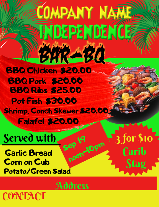 Bbq Sale Flyer template