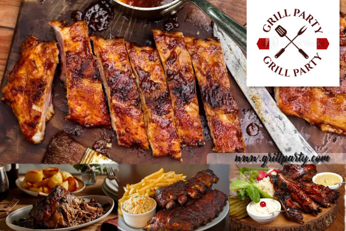 BBQ STEAK Poster template