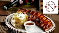 BBQ STEAK2123 วิดีโอหน้าปก Facebook (16:9) template