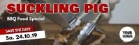bbq suckling pig food special meat restaurant Email Header template