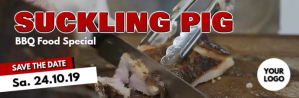 bbq suckling pig food special meat restaurant Email Header template