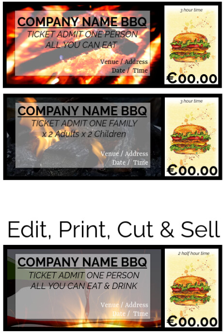 Copy of BBQ TICKETS | PosterMyWall