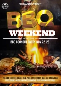 BBQ WEEKEND A6 template