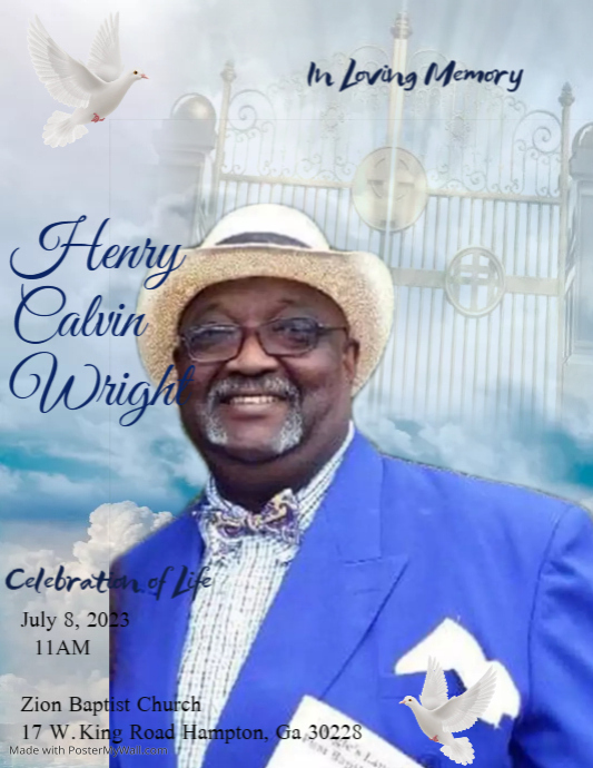 Funeral Announcement PosterMyWall