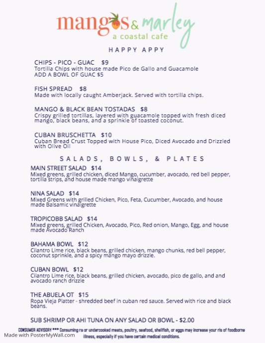 Copia de Mangos & Marley Front PosterMyWall