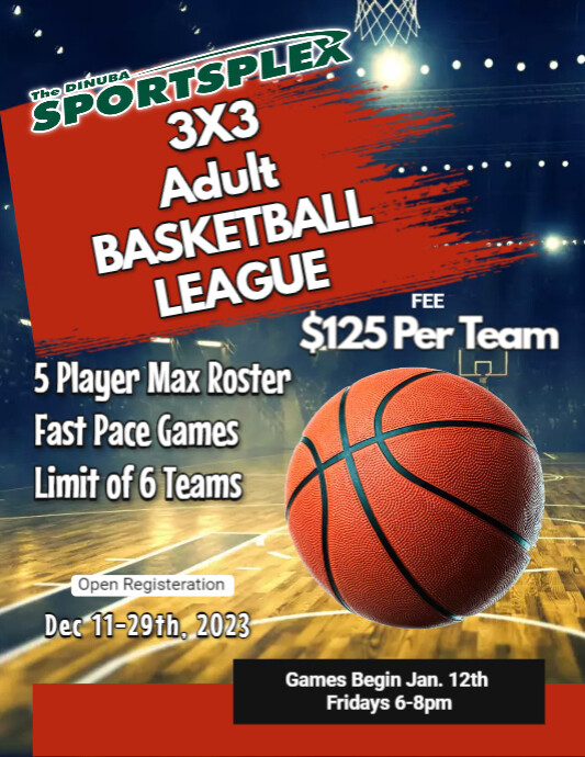 3X3 Bball Flyer (US Letter) template