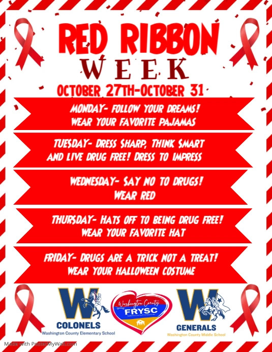 Red Ribbon Week Flyer PosterMyWall