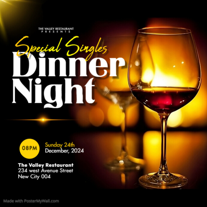 Dinner night event flyer template