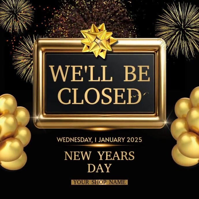New Year Closed Isikwele (1:1) template