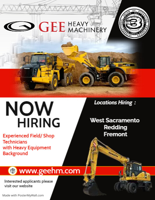 heavy equipment for rent flyer advertisement | PosterMyWall