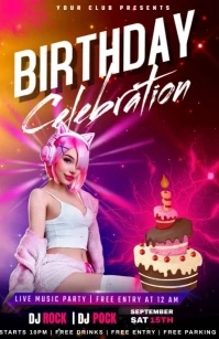 bday anniversery Tabloid template