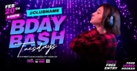 BDAY Bash Banner Facebook Shared Image template