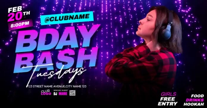 Copy of BDAY Bash Banner | PosterMyWall
