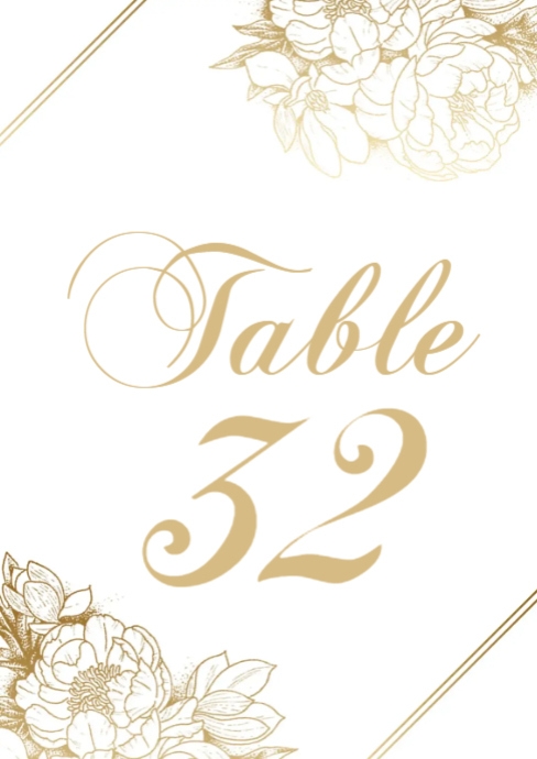 Table Number Card Template | PosterMyWall