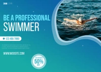 Be A Professional Swimmer Postcard template