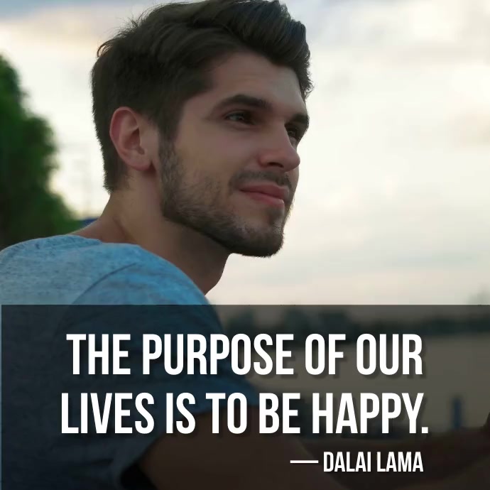 Be Happy Quote | Inspirational Quotes Instagram Plasing template