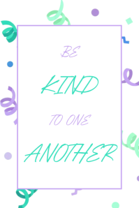 Blanc Kindness Message Poster Template