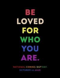 Be Loved For Who You Are pride video Folder (US Letter) template
