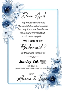 Be my bridesmaid Pinterest Graphic template