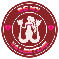 be my valentine, starbucks, galentines day, l Ilogo template