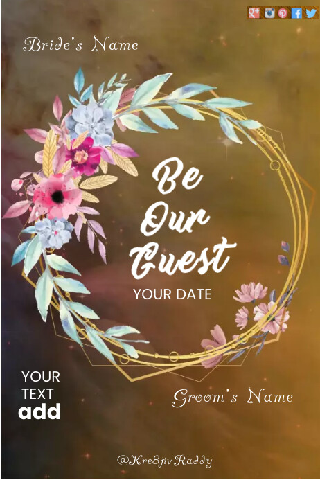 Guest Introduction Poster Be Our Guest Template | PosterMyWall