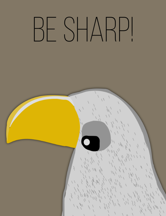 Be sharp! Folder (US Letter) template