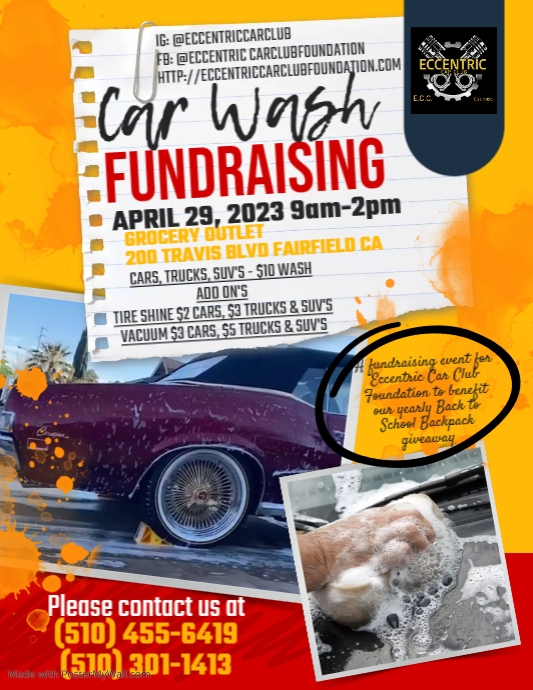Dynamic Car Wash Fundraiser Flyer View Concept Dynamic Car Wash Fundraiser Flyer View Concept