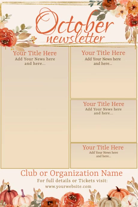 October Newsletter Template | PosterMyWall