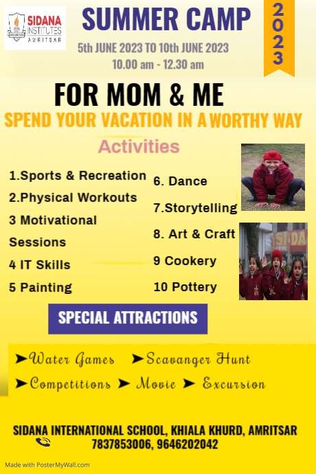 Summer Camp Preschool Template | PosterMyWall