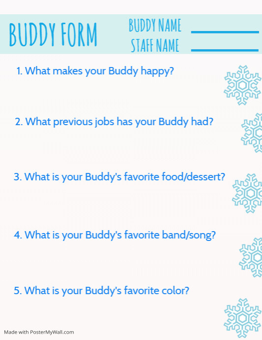 buddy program Flyer (US Letter) template