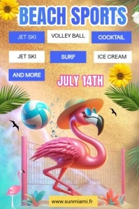 Beach Games poster template
