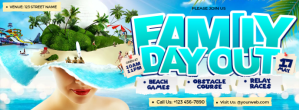 Beach Bash: Family Fun Day Facebook Cover Photo template
