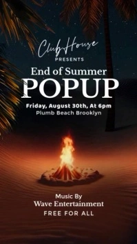 Beach Bonfire Party Story Template