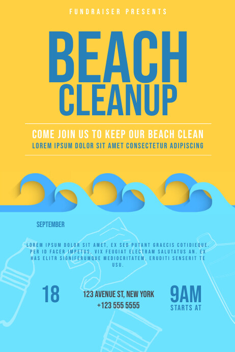 Beach Cleanup Flyer Template Postermywall