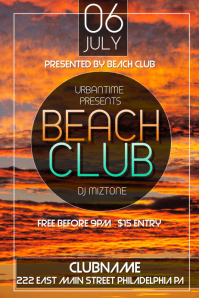 customizable design templates for beach club postermywall flyer beach club