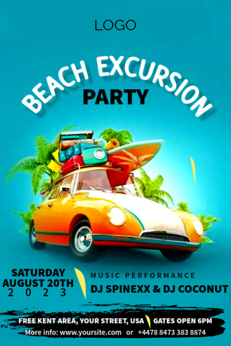Copy Excursion Copy of Beach Excursion | PosterMyWall