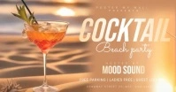 Beach Party Cocktail Ad Обложка мероприятия для Facebook template