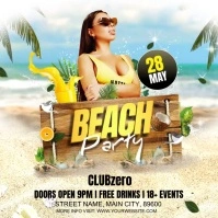 beach party Instagram Post template