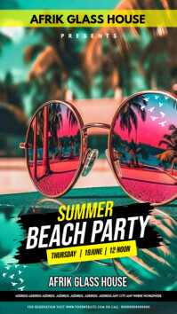 Beach Party Instagram 快拍 template