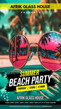 Beach Party Instagram Story template
