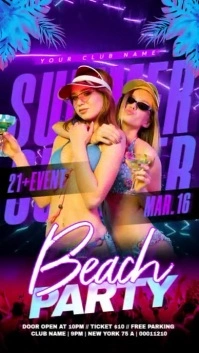 Beach Party Instagram Story template