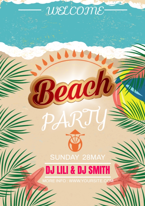 BEACH PARTY Template PosterMyWall