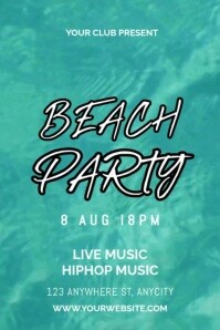 Beach Party 海报 template