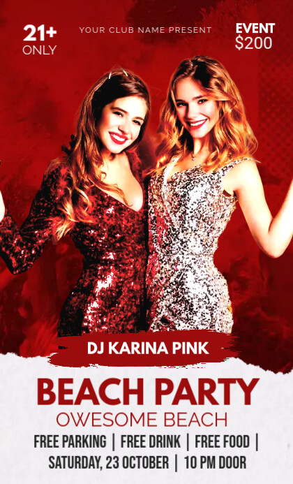Beach Party Template PosterMyWall