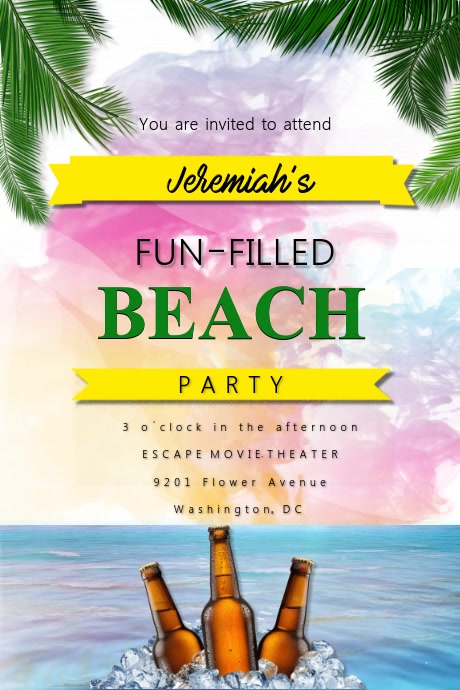 Beach Party Invitation