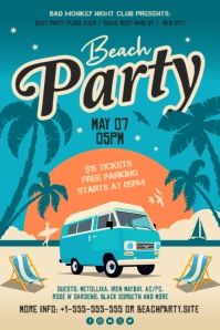 Beach Party Poster 海报 template