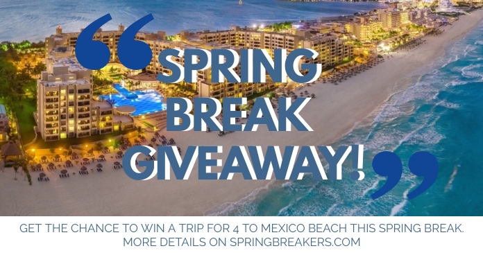 Beach Photo Spring Break Facebook Post Template | PosterMyWall