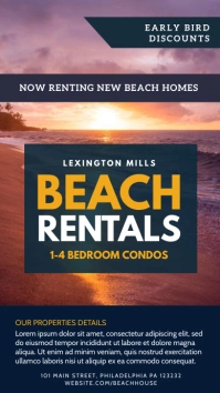 Beach Rentals Digitalanzeige (9:16) template