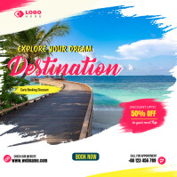 Beach Resort Promo Post Template | PosterMyWall